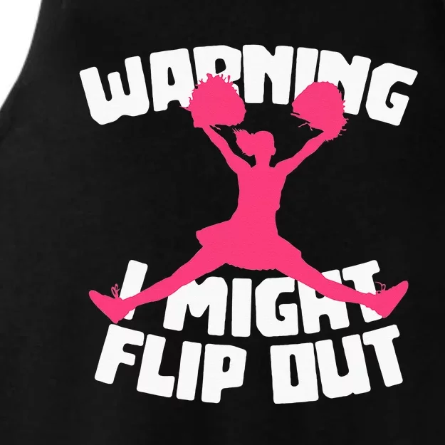 Funny Cheerleader Cheering Cheer Flip Cheerleading Ladies Tri-Blend Wicking Tank