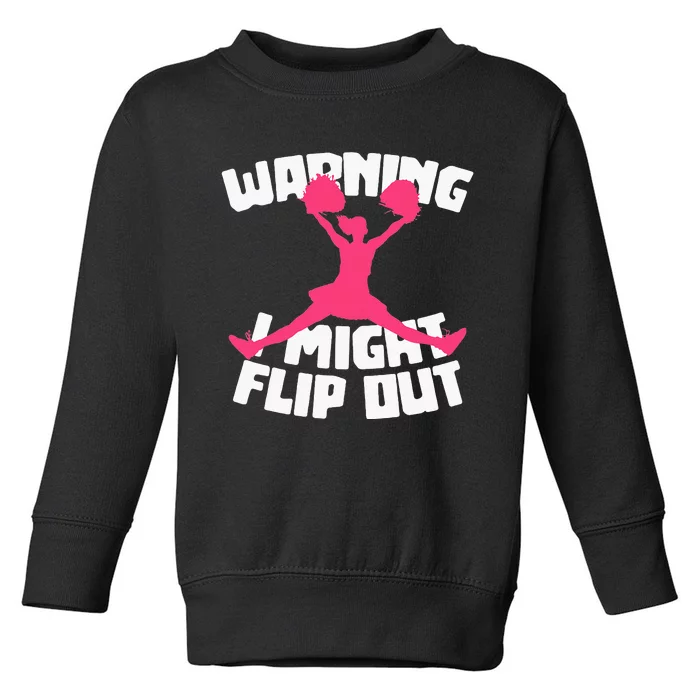 Funny Cheerleader Cheering Cheer Flip Cheerleading Toddler Sweatshirt