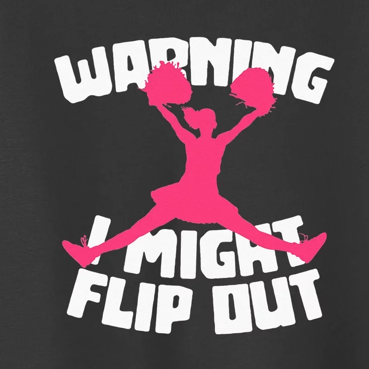 Funny Cheerleader Cheering Cheer Flip Cheerleading Toddler T-Shirt