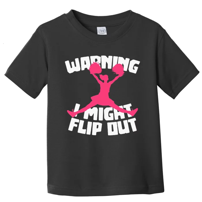 Funny Cheerleader Cheering Cheer Flip Cheerleading Toddler T-Shirt