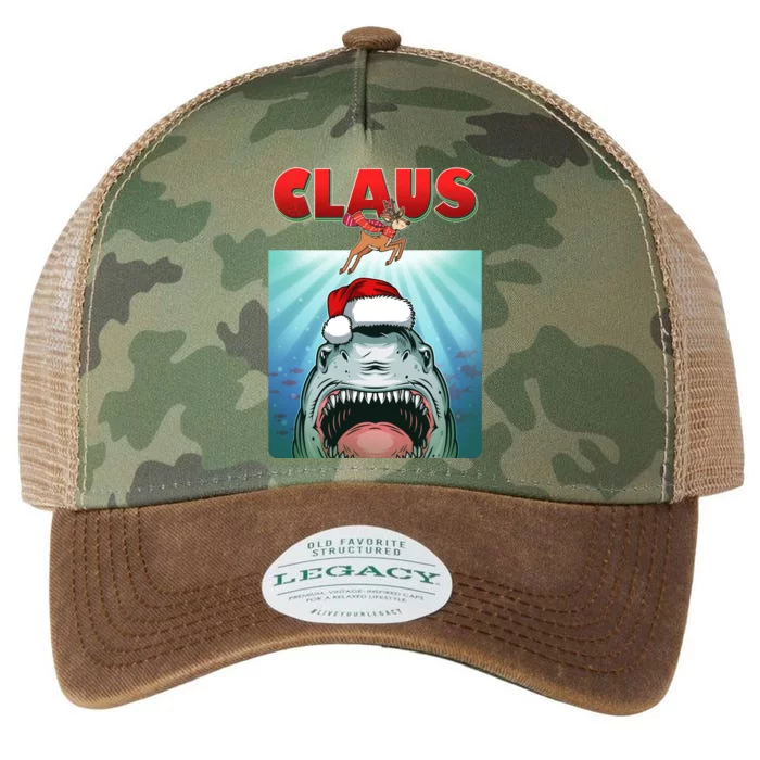 Funny Christmas Claus Shark Reindeer Legacy Tie Dye Trucker Hat