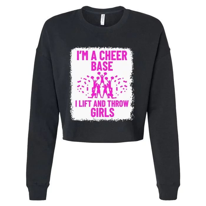 Funny Cheer Cheerleader Cheerleading Squad Coach Team Flyer Cropped Pullover Crew