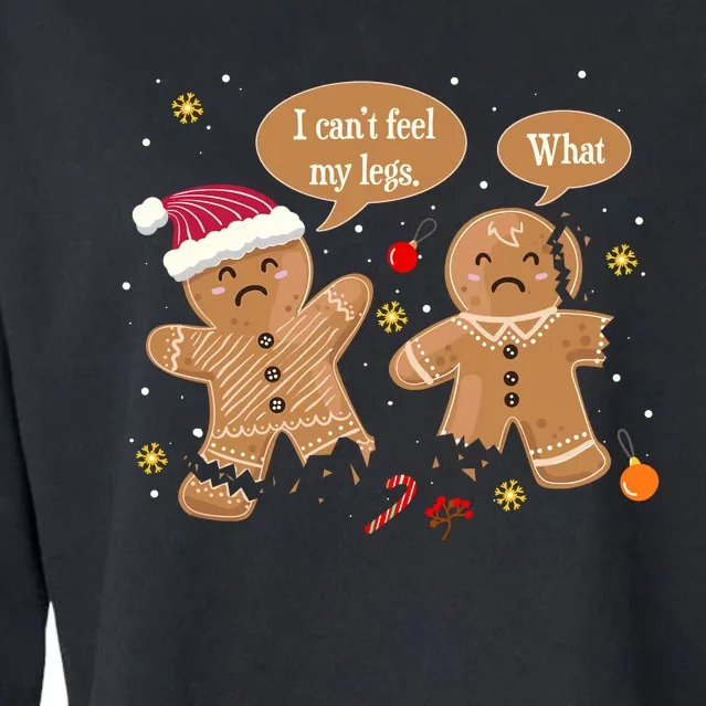 Funny Christmas Cookie Gingerbread Oh Snap Baking Team Baker Cropped Pullover Crew