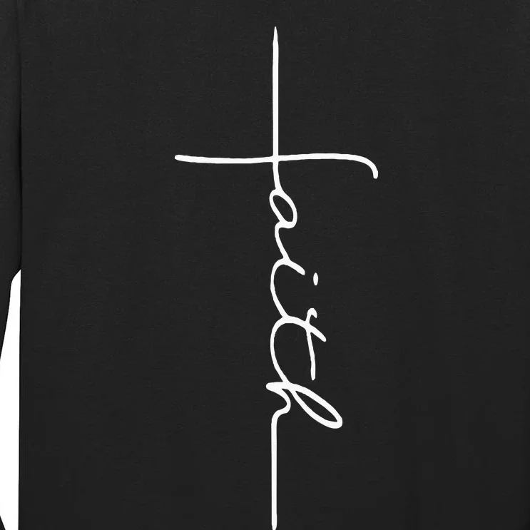 Faith Cross Christian For Men Women Kids Tall Long Sleeve T-Shirt