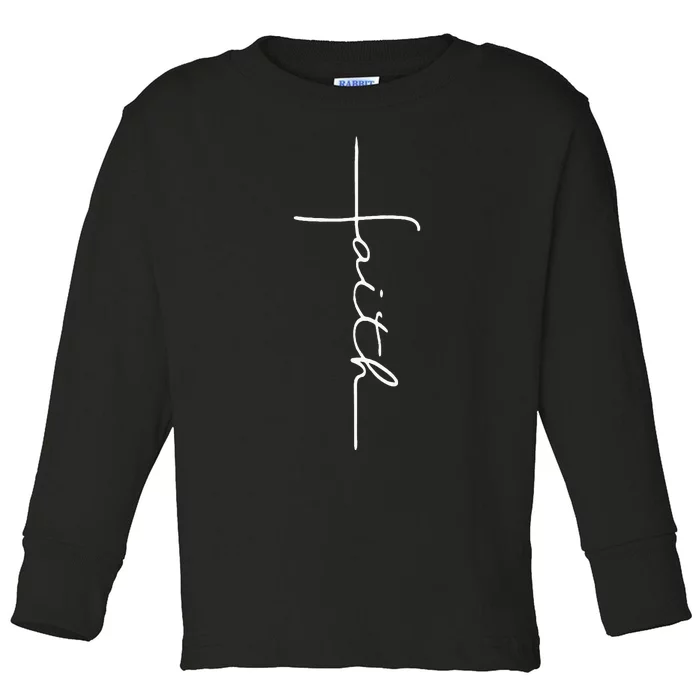 Faith Cross Christian For Men Women Kids Toddler Long Sleeve Shirt