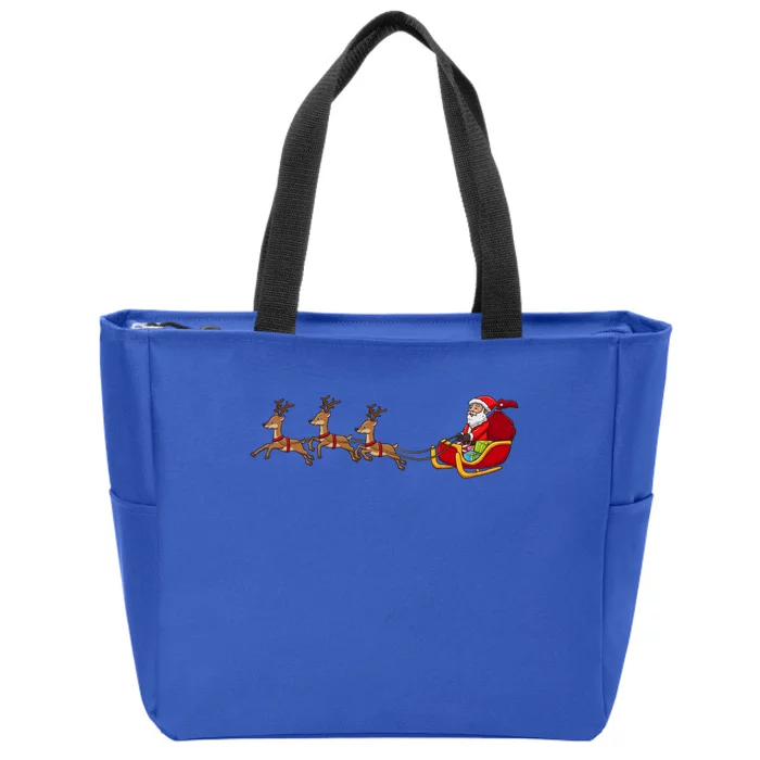 Father Christmas Comes To You At Christmas Gift Zip Tote Bag