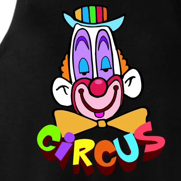 Funny Clown Circus Face Funny Retro Ladies Tri-Blend Wicking Tank