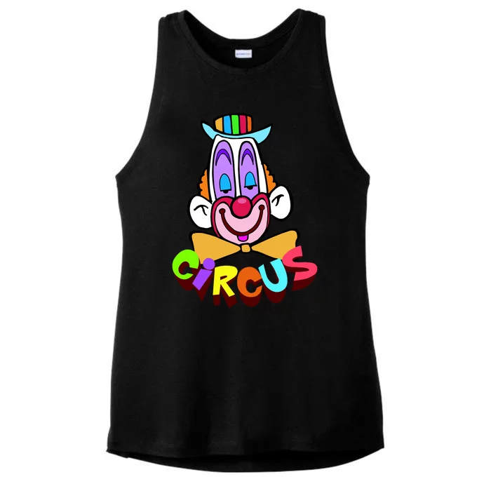 Funny Clown Circus Face Funny Retro Ladies Tri-Blend Wicking Tank