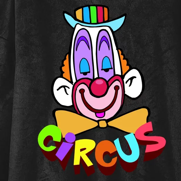 Funny Clown Circus Face Funny Retro Hooded Wearable Blanket