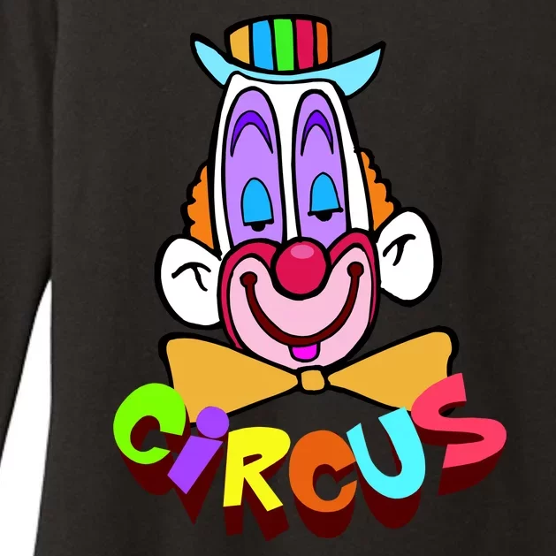 Funny Clown Circus Face Funny Retro Womens CVC Long Sleeve Shirt