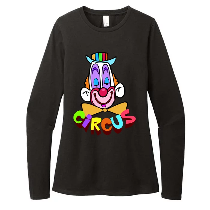 Funny Clown Circus Face Funny Retro Womens CVC Long Sleeve Shirt