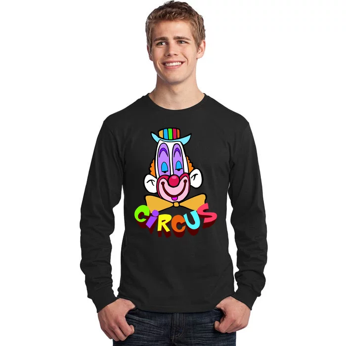 Funny Clown Circus Face Funny Retro Tall Long Sleeve T-Shirt