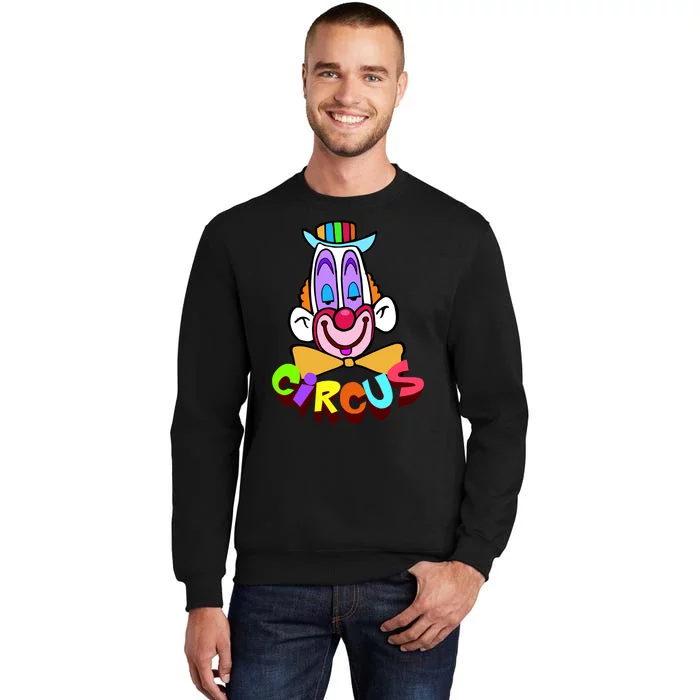 Funny Clown Circus Face Funny Retro Tall Sweatshirt