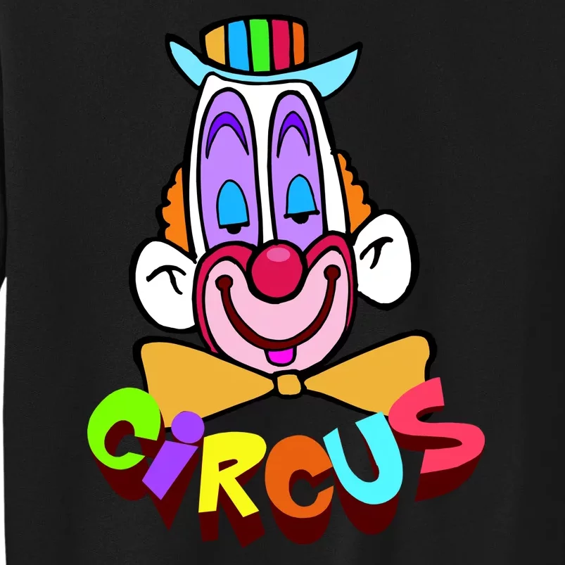 Funny Clown Circus Face Funny Retro Tall Sweatshirt