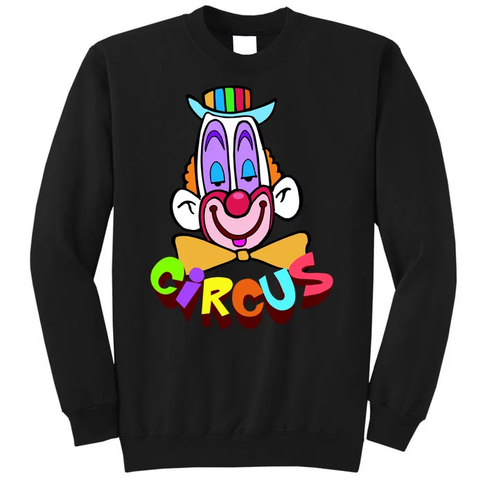 Funny Clown Circus Face Funny Retro Tall Sweatshirt