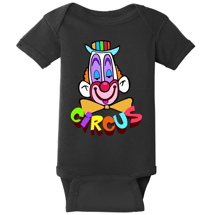 Funny Clown Circus Face Funny Retro Baby Bodysuit