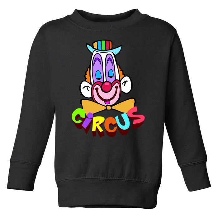 Funny Clown Circus Face Funny Retro Toddler Sweatshirt