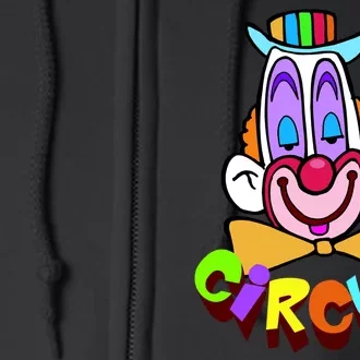 Funny Clown Circus Face Funny Retro Full Zip Hoodie