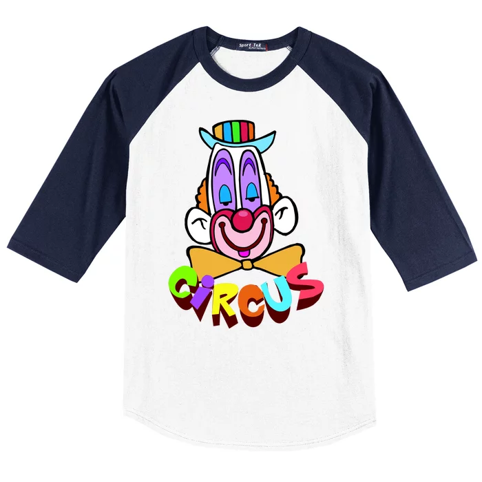 Funny Clown Circus Face Funny Retro Baseball Sleeve Shirt