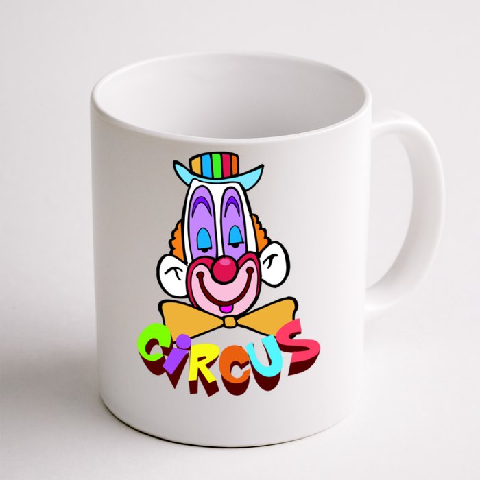 Funny Clown Circus Face Funny Retro Front & Back Coffee Mug