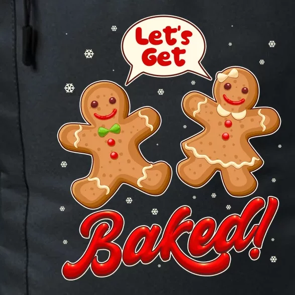 Funny Cute Christmas Let's Get Baked Gingerbread Cookies Daily Commute Backpack