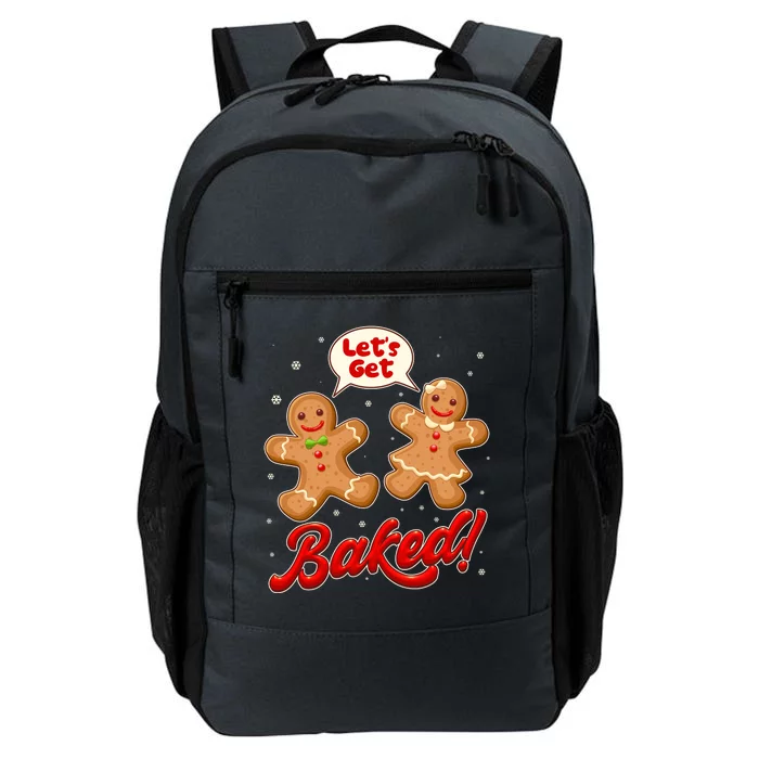 Funny Cute Christmas Let's Get Baked Gingerbread Cookies Daily Commute Backpack