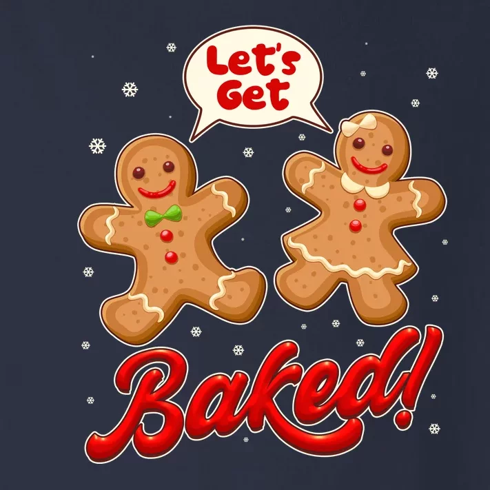 Funny Cute Christmas Let's Get Baked Gingerbread Cookies Toddler Long Sleeve Shirt