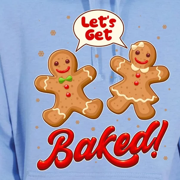 Funny Cute Christmas Let's Get Baked Gingerbread Cookies Unisex Surf Hoodie