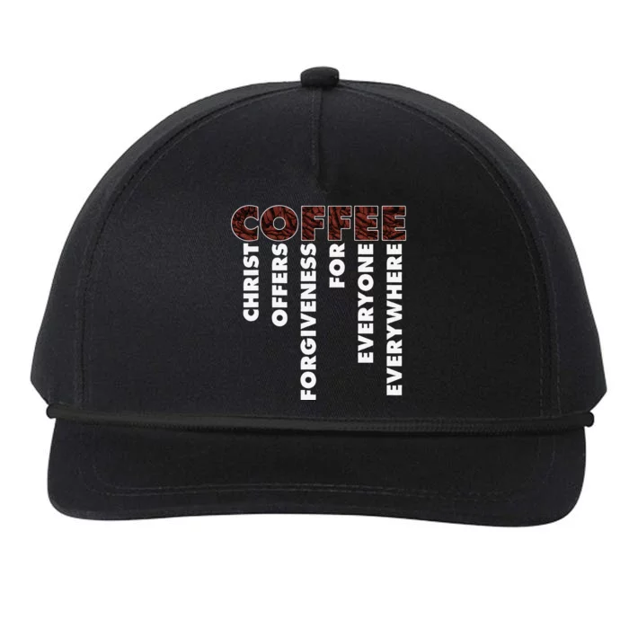 Funny Christ Coffee Gift For Christian Jesus Bible Gift Snapback Five-Panel Rope Hat