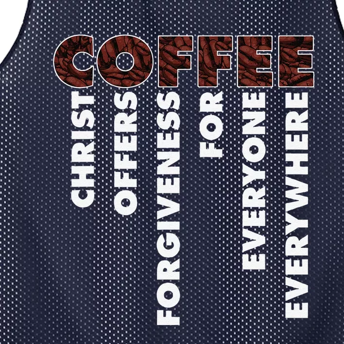 Funny Christ Coffee Gift For Christian Jesus Bible Gift Mesh Reversible Basketball Jersey Tank