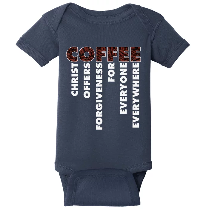 Funny Christ Coffee Gift For Christian Jesus Bible Gift Baby Bodysuit