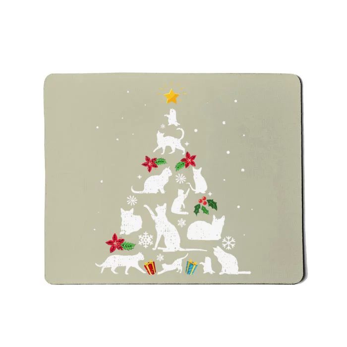 Funny Cat Christmas Tree Mousepad