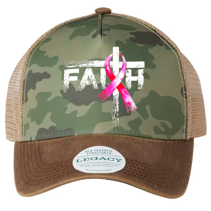 Faith Christian Cross Jesus Pink Ribbon Breast Cancer Legacy Tie Dye Trucker Hat