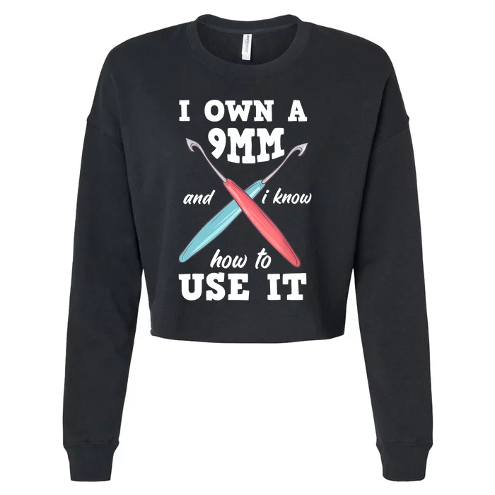 Funny Crocheting Crochet Cropped Pullover Crew