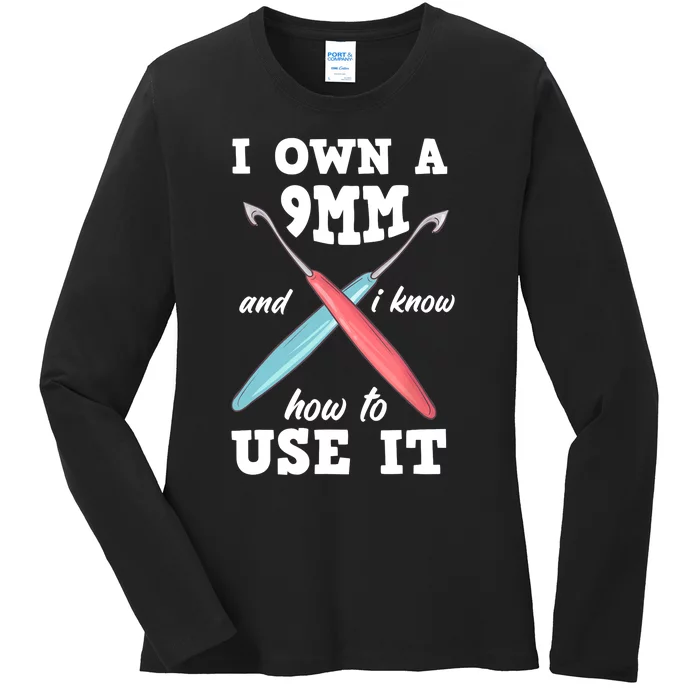 Funny Crocheting Crochet Ladies Long Sleeve Shirt