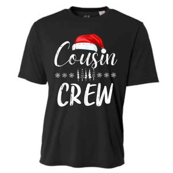 Funny Cousin Crew Christmas Santa Hat Family Matching Cooling Performance Crew T-Shirt