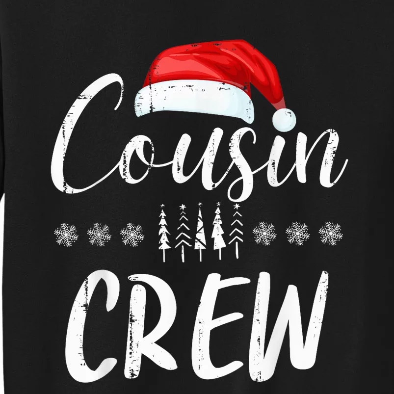 Funny Cousin Crew Christmas Santa Hat Family Matching Sweatshirt