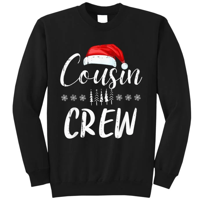 Funny Cousin Crew Christmas Santa Hat Family Matching Sweatshirt