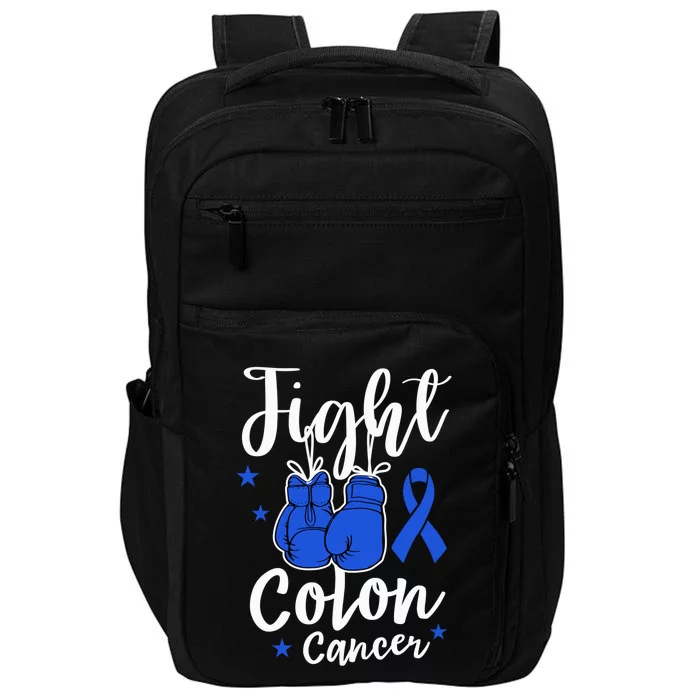 Fight Colon Cancer Gloves Support Colon Cancer Awareness Impact Tech Backpack