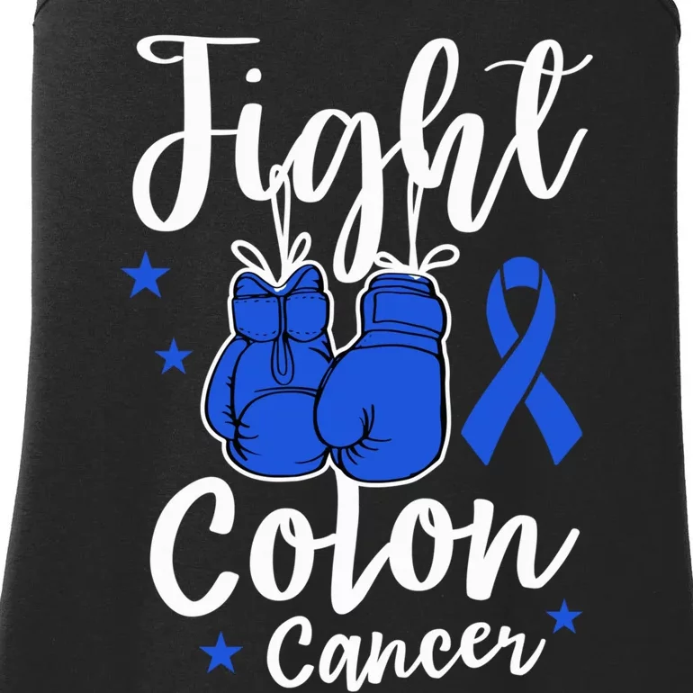 Fight Colon Cancer Gloves Support Colon Cancer Awareness Ladies Essential Tank