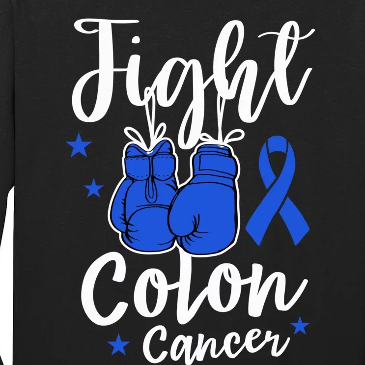 Fight Colon Cancer Gloves Support Colon Cancer Awareness Tall Long Sleeve T-Shirt