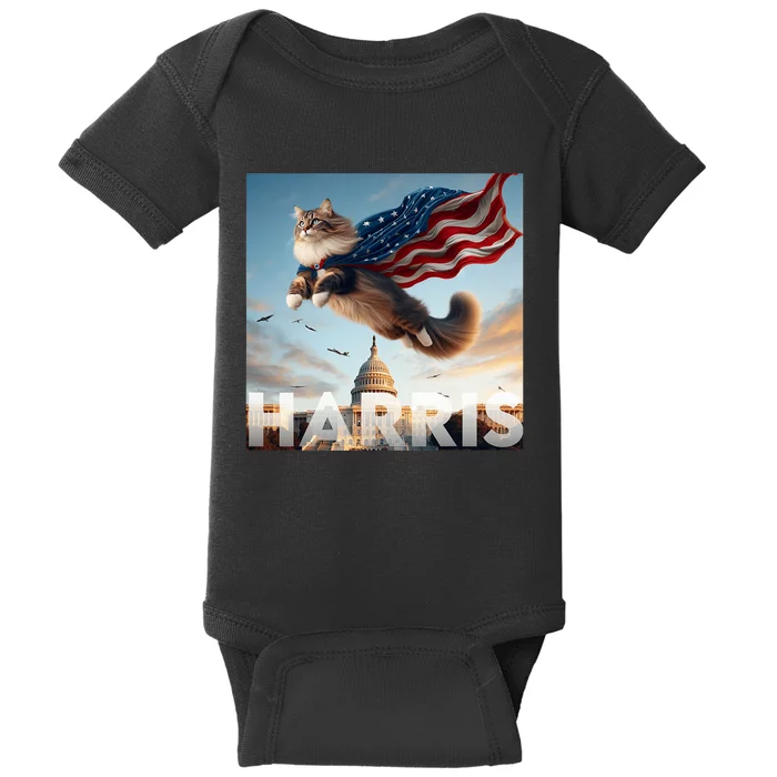 Funny Childless Cat Ladies For Harris 2024 Baby Bodysuit