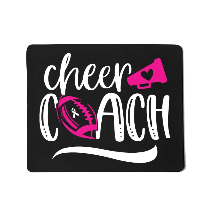 Football Cheer Coach Pink Ribbon Breast Cancer Awareness Mousepad