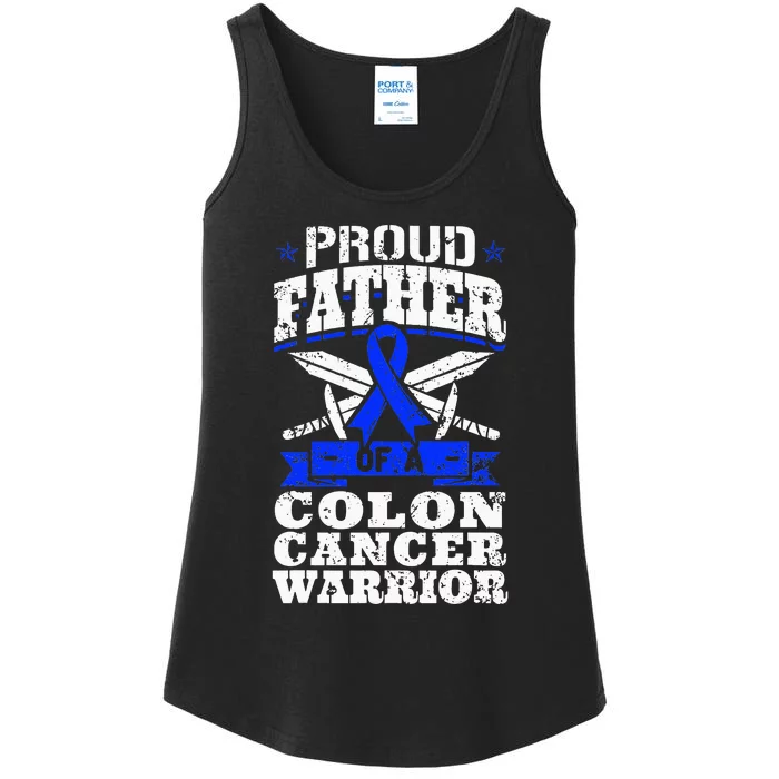 Funny Colon Cancer Survivor Cancer Awareness Ribbon Ladies Essential Tank