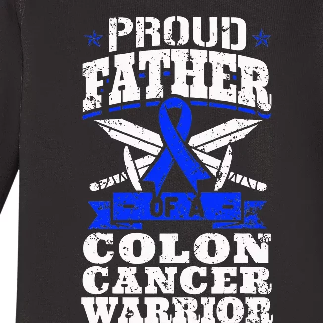 Funny Colon Cancer Survivor Cancer Awareness Ribbon Baby Long Sleeve Bodysuit