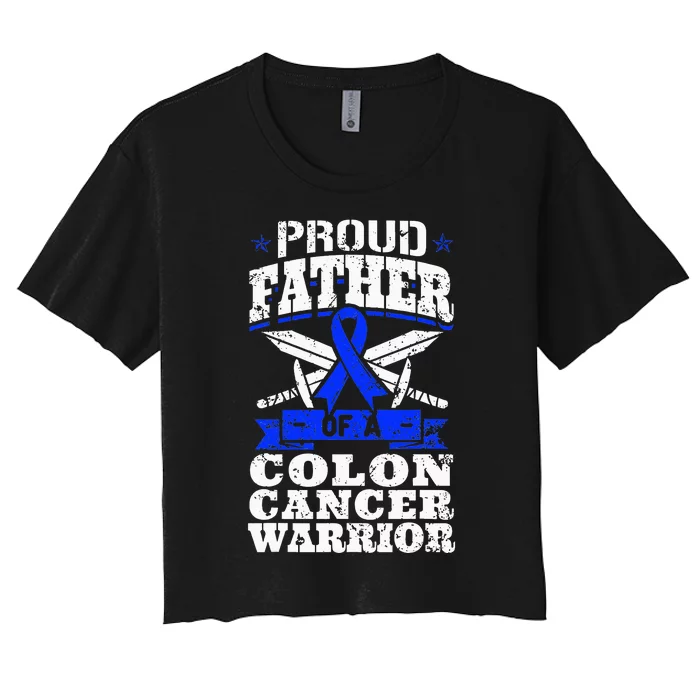 Funny Colon Cancer Survivor Cancer Awareness Ribbon Women's Crop Top Tee