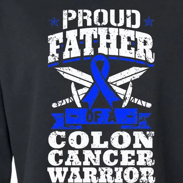 Funny Colon Cancer Survivor Cancer Awareness Ribbon Cropped Pullover Crew