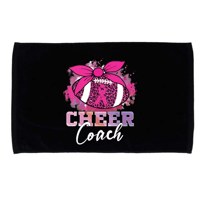 Football Cheer Coach Pink Ribbon Breast Cancer Awareness Microfiber Hand Towel