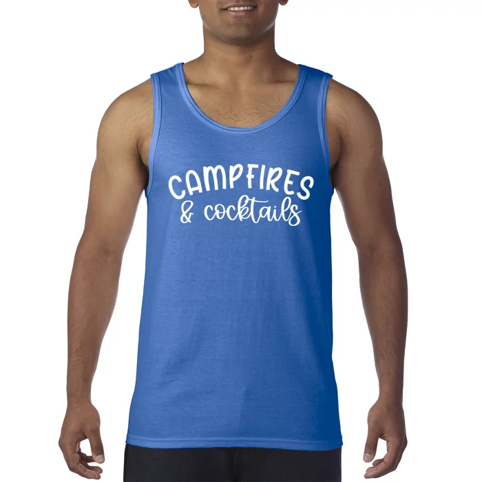 Funny Camping Campfires And Cocktails Gift Tank Top