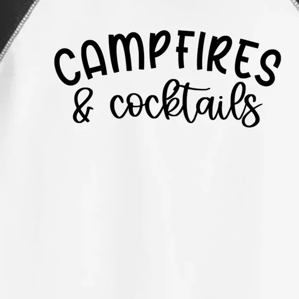 Funny Camping Campfires And Cocktails Gift Toddler Fine Jersey T-Shirt